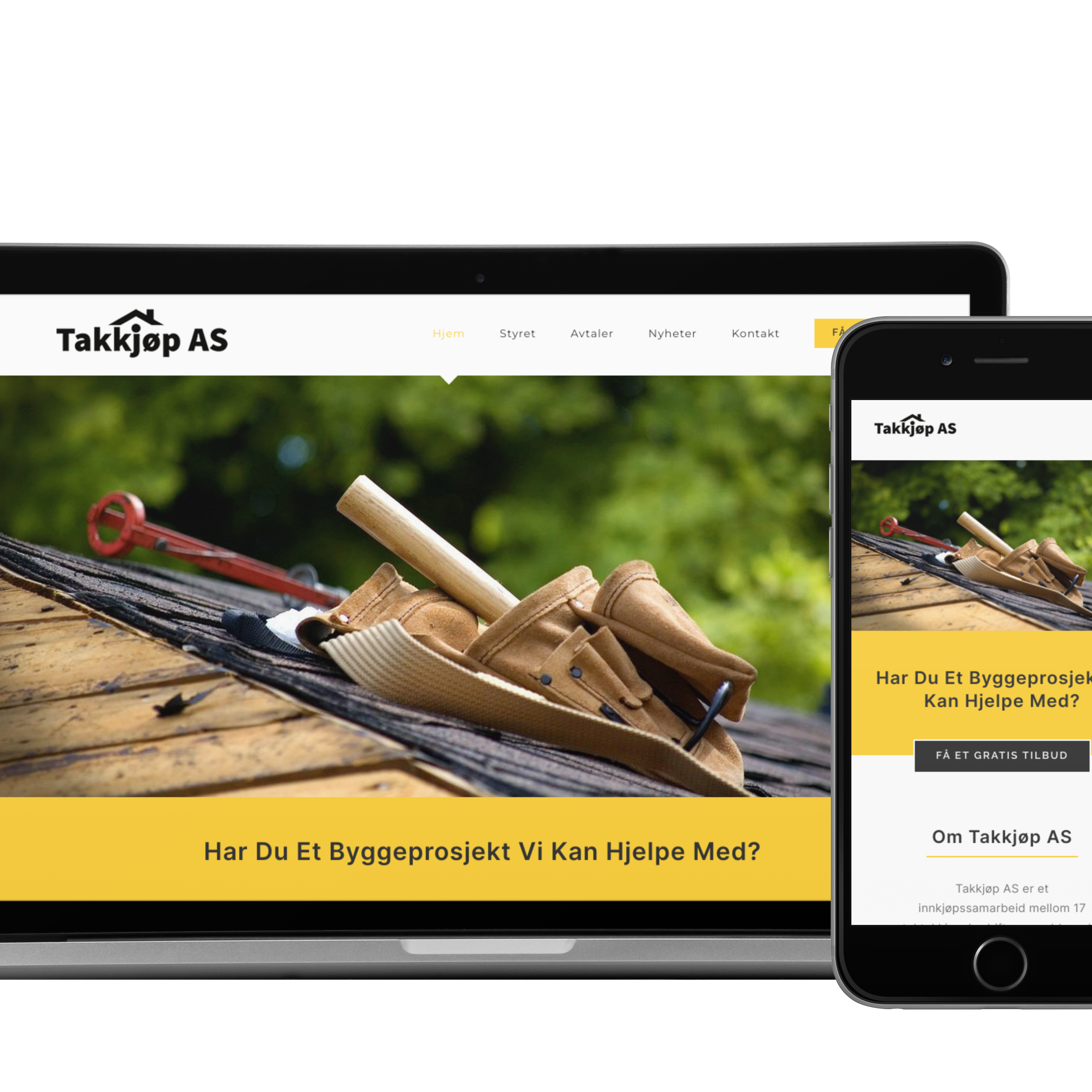 Godt eksempel på nettside som koster mellom kr 50000 og kr 90000