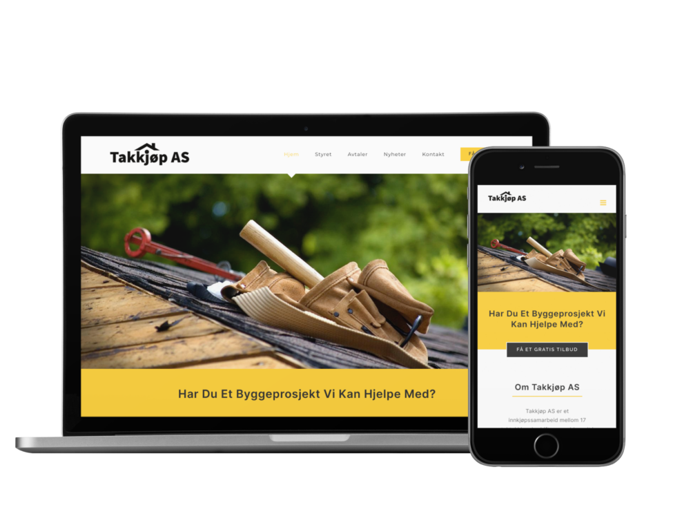 Godt eksempel på nettside som koster mellom kr 50000 og kr 90000