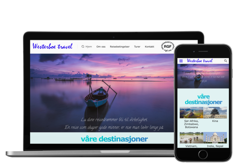 Eksempel på nettside mellom kr 25 000 og kr 50 000